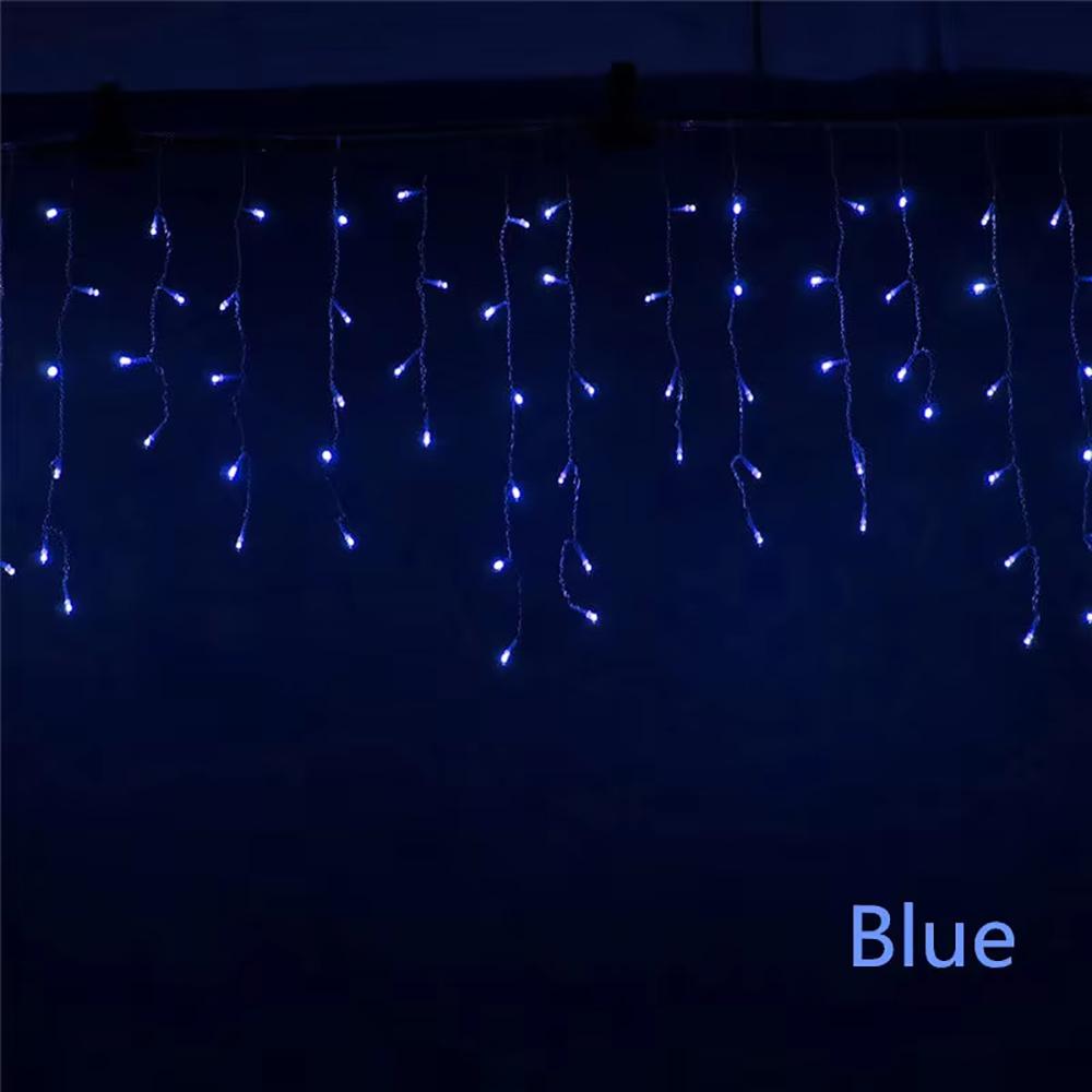 Christmas Garland LED Curtain Icicle Lights Festoon LED Light Droop Waterfall String Lights Outdoor Garden Street Eaves Decor