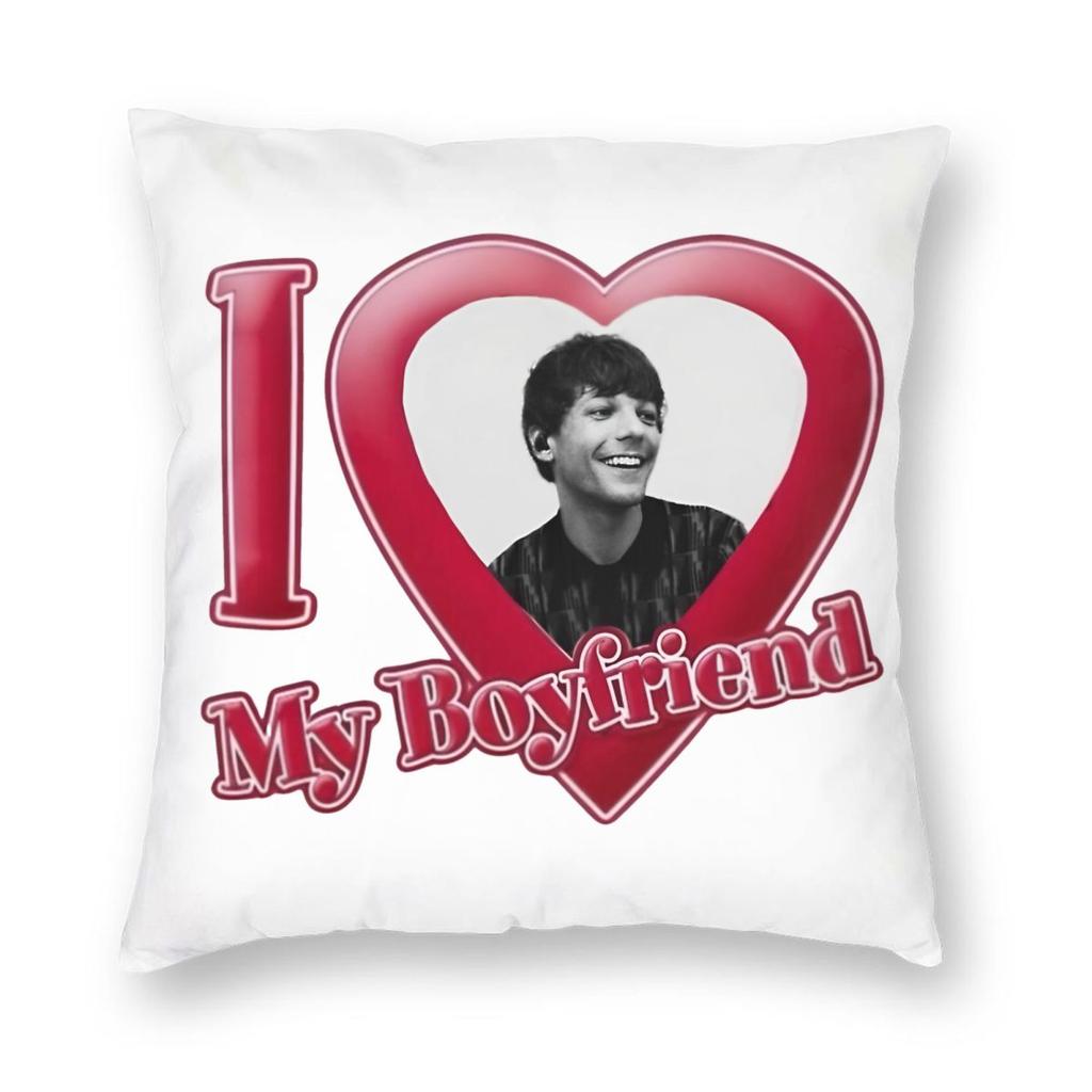Louis Tomlinsons Singer Kissenbezug Bedruckter Polyester-Kissenbezug Dekorative Kissenhülle Sitzbezug mit Reißverschluss 45*45cm