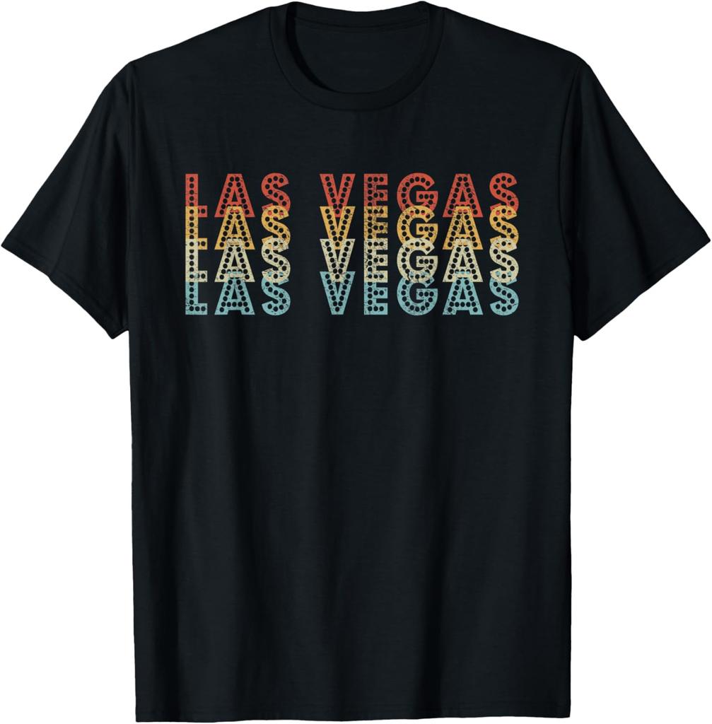 Unisex Women Polyester Clothes Las Vegas Nevada Vintage Retro 70s 80s TShirt Souvenir Gift Graphic TShirts