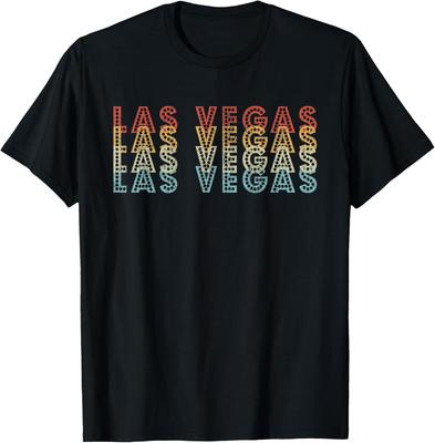 Vêtements Unisexes Femmes Polyester Las Vegas Nevada Vintage Rétro Années 70 80 T-shirt Cadeau Souvenir T-shirts Graphiques
