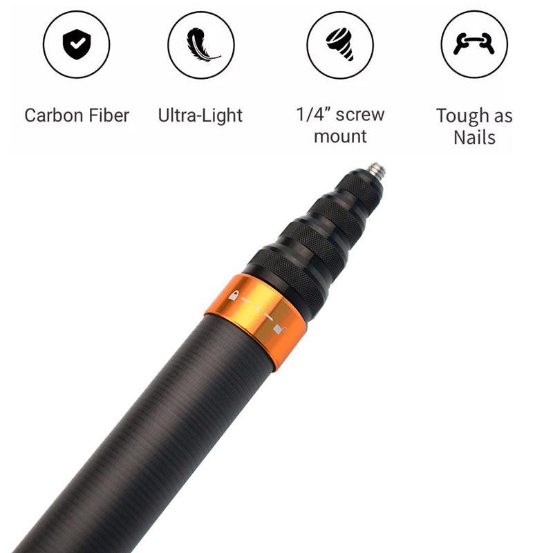 3m Kohlefaser Teleskop-Verlängerungsstange für Insta360 X3/X4 Kamera