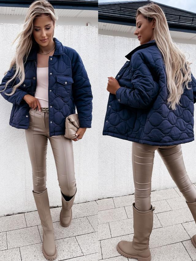 2025 Winter New Women's Cotton Padded Coat Long Sleeve Button Decorated Outerwear