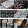 Gold Thread Black & White Double-Sided Eyelash Lace Fabric for DIY Clothing Straps & Splicing
