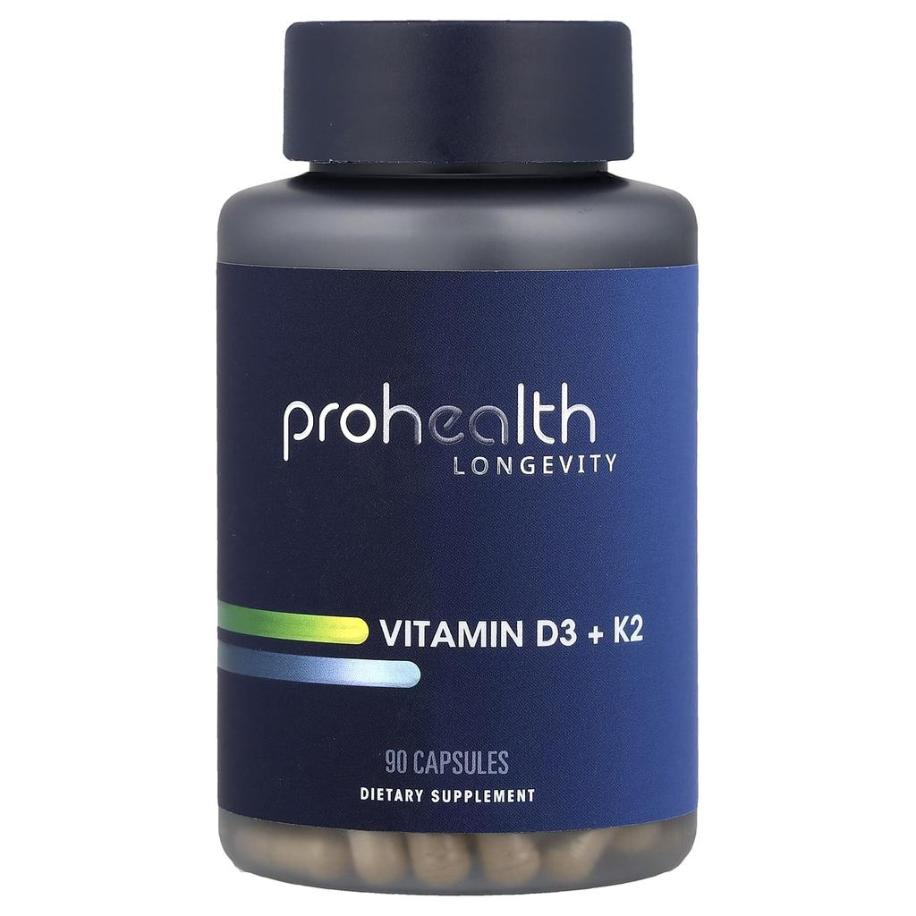 ProHealth Longevity Vitamin D3 + K2, 90 Capsules