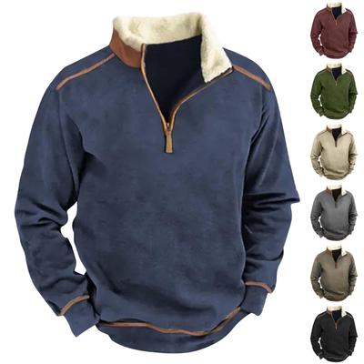 Spring And  Men's Standing Collar Sweatshirt Is Outdoor Casual Sweaters Tops
