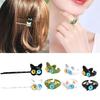 Funny Green-Monster Ring Hairpin Cool Two Color Cat-Eye Open Couples Rings Wedding Party Finger Jewelry Accessories