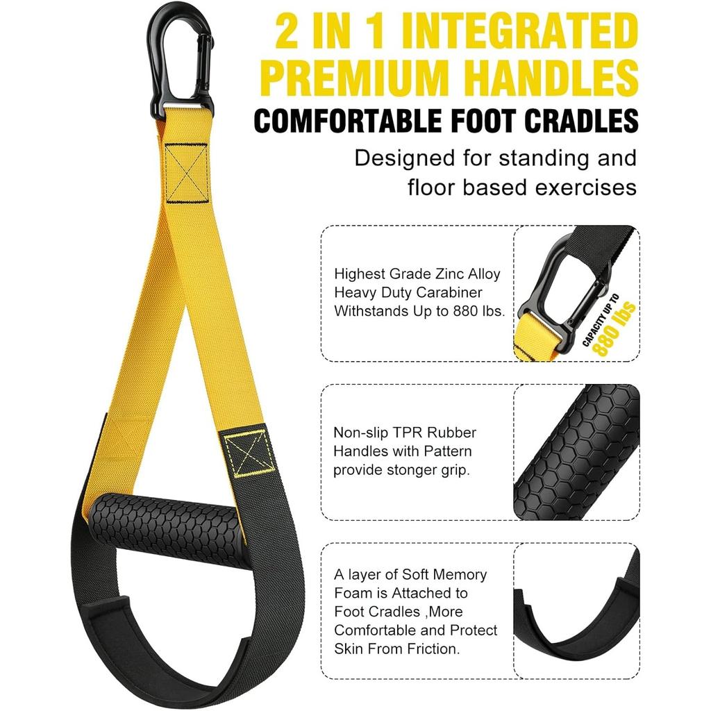 Home Resistance Training Kit, Resistance Trainer Fitness Straps for Full Body Workout, Bodyweight Resistance Bands with Handles, Door Anchor