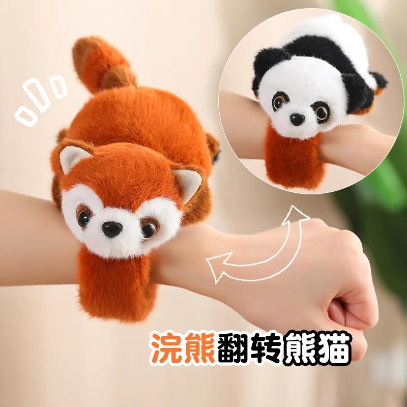 

Новый Кавайный Животный Слэп Защелкивающийся Оборачивающийся Браслет Лиса Собака Панда Енот Плюшевое Ручное Кольцо Браслет Детские Игрушки Креативный Подарок 15cm