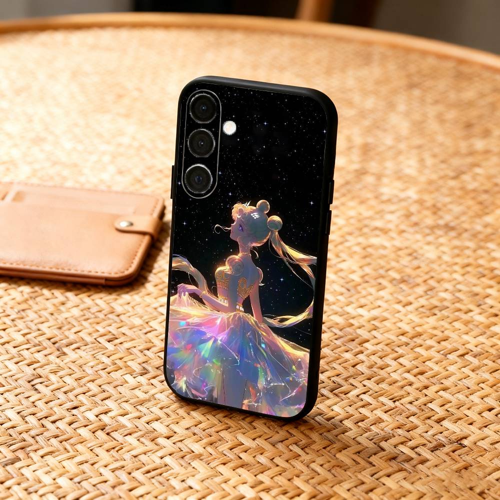S-Sailor-M-Moon Anime  Phone Case For Samsung  A73,A21s,A22,A31,A32,A52,A53,A71,A80,Soft Black Shell