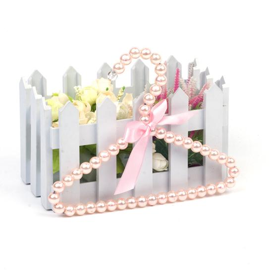 Kleshenger med sløyfe Sklisikker ABS Barn Faux Pearl Rack for Home