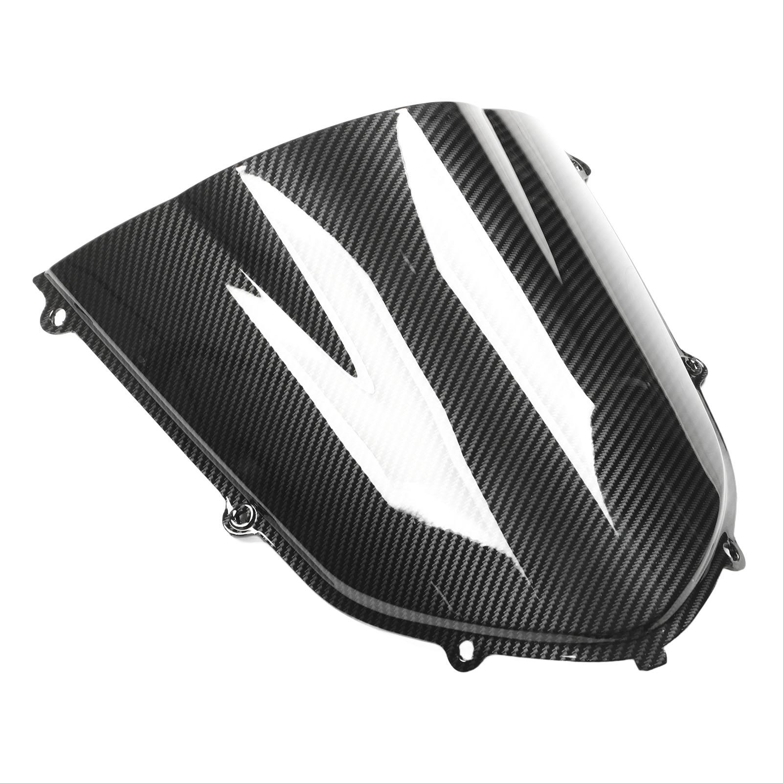 

Motorcycle Windshield Carbon Fiber Style Front Flyscreen Wind Deflector Protection Replacement for ZX‑10R 2004‑2005