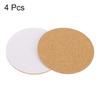 uxcell 90mm (3.54") Round Coasters, 2mm Thick Cork Cup Mat Pads, Set of 4