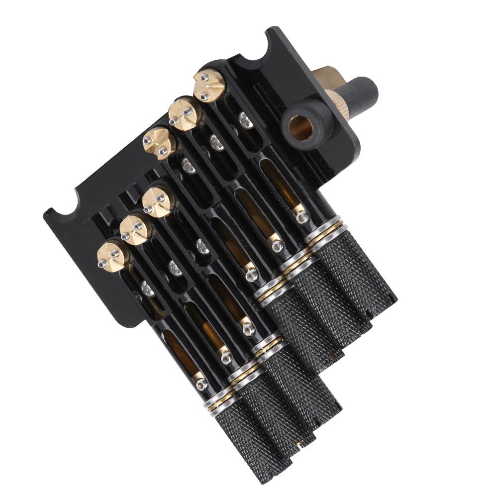 Black 6 Strings Headless Electric Guitar Bridge Set Musical Instrument Accessories