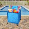 Swimming Pool Storage Box with 4 Swivel Casters Large Capacity Easy Assembly Storage Basket Swimming Balls Floats Toys Container