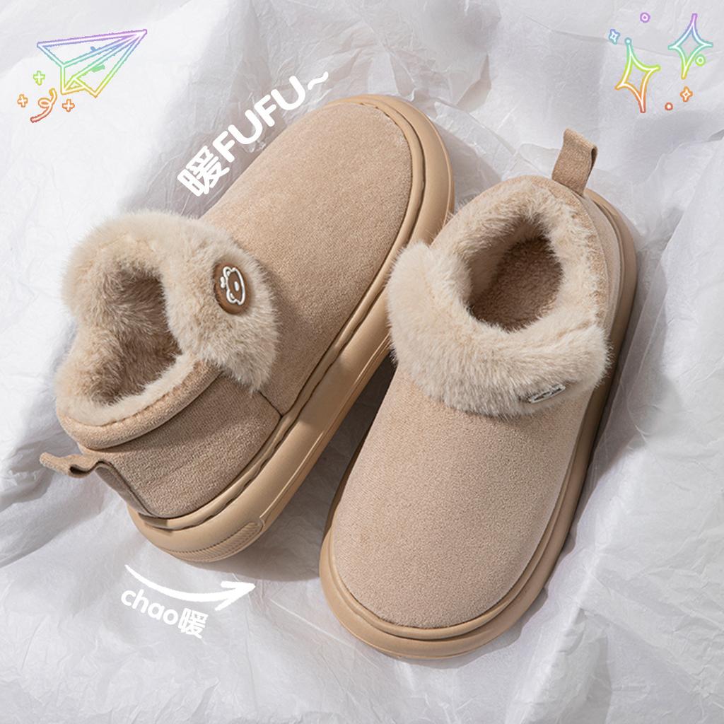 Baumwollpantoffeln Wintertasche Absatz 2025 neu Indoor Zuhause thermisch Plüsch dicksohlige rutschfeste flauschige Baumwollschuhe
