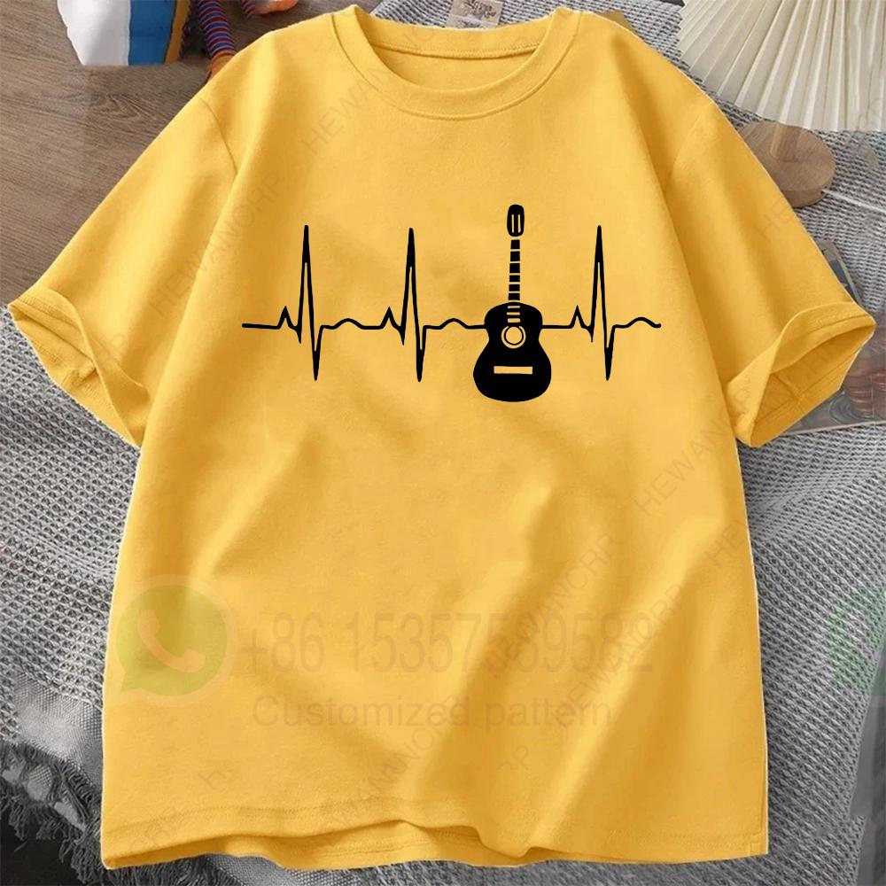 Funny Guitar Graphic Print Men TShirt Cotton Oneck Shortsleeved Tee Tshirts Unisex Casual Daily Life Outdoor TShirt Oversized