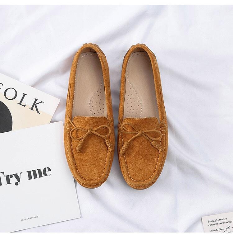Korean Style Red Bean Women's Slip-On Flats - Versatile, Comfortable Shoes for Spring and Autumn