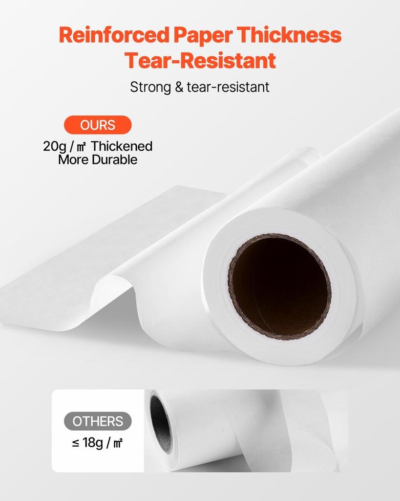 Headrest Paper Rolls 25Pcs 8.5"x125ft Crepe Medical Exam Paper Disposable