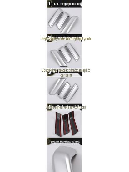 16-Piece Bright Armrest and Electroplated Door Handle Decoration Set for Bora Interior