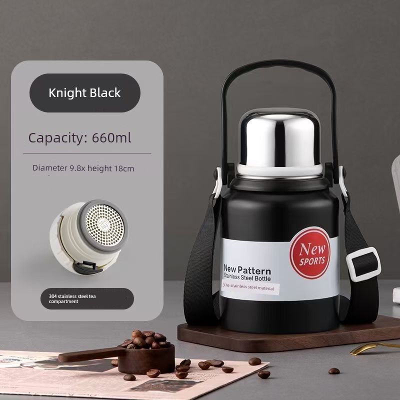 Stainless Steel 316 Large Capacity Vacuum Cup for Male and Female Students Good-looking Tea Cup Portable Car Outdoor Kettle