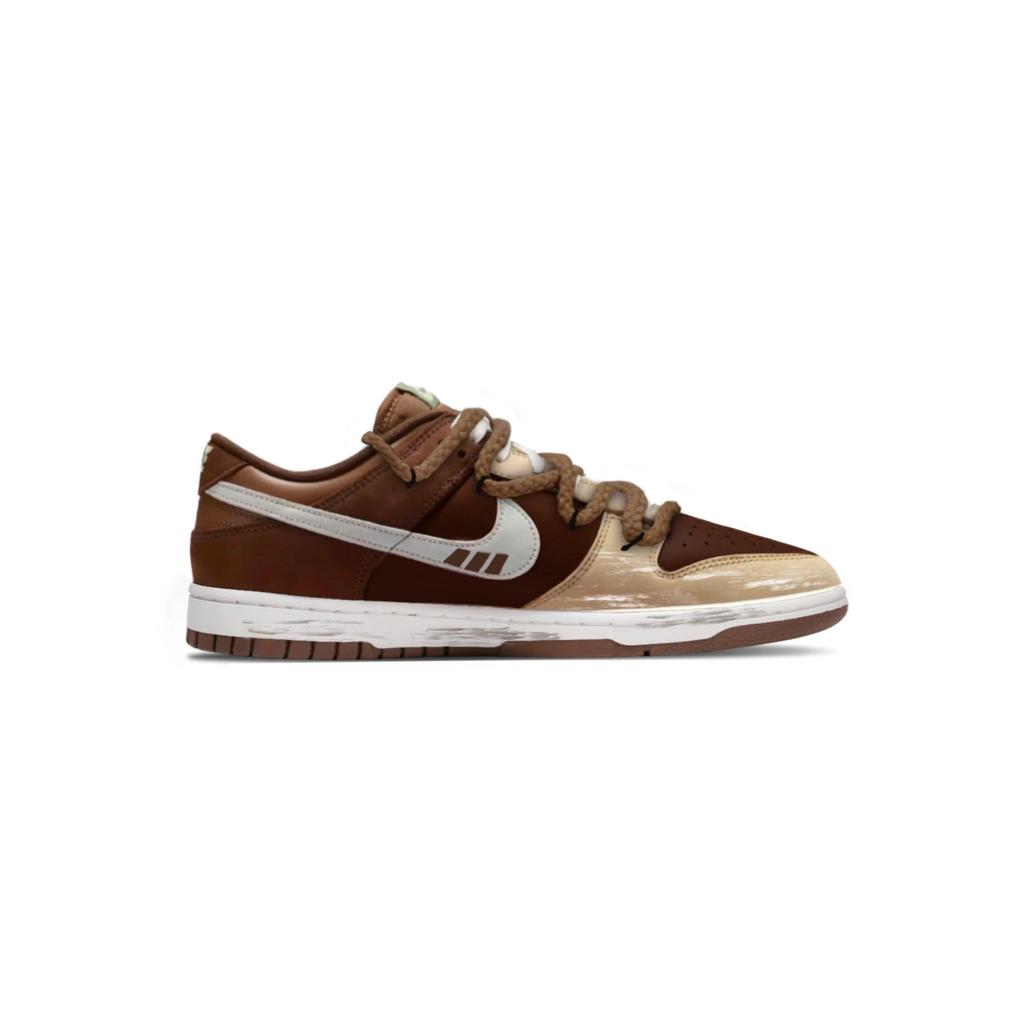 Nike Dunk Abrasion Resistant Low Top Skateboard Shoes Unisex Brown HV1794-211(Team435-)