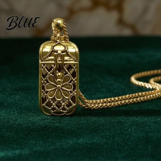 Mindfulness Gift Mini Tarot Cards Pendant Necklace Colorful Antiqued Brass