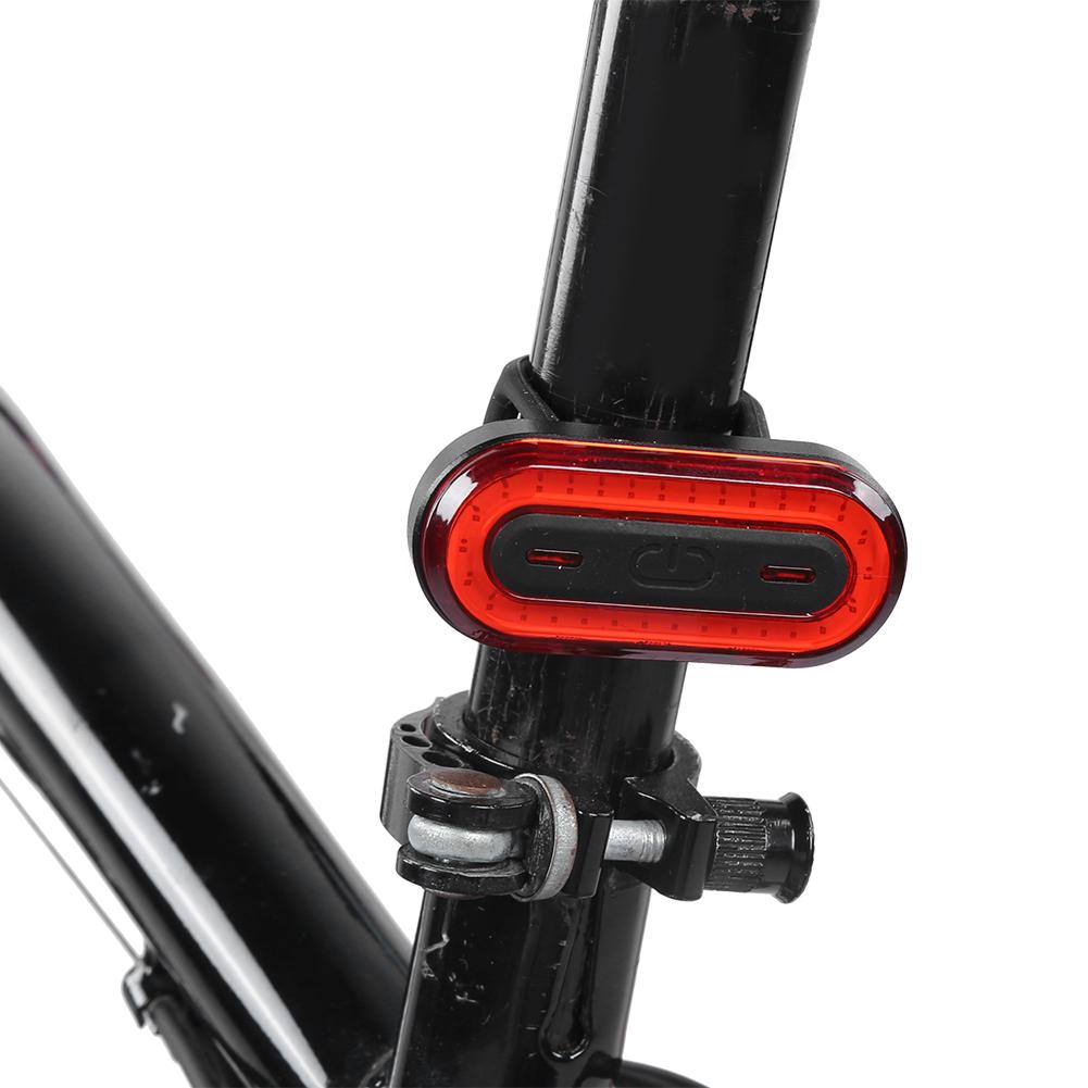 Cycling Light LED Bicycle Bike Light Rechargeable Tailight Warning Rear FlashlightRed Shell Red