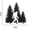 2 PCS Bigfoot Forest Scene Waterproof Vinyl DecaI Black Silhouette Stickers for Car Wall Laptop Removable Decorative Decals A-159