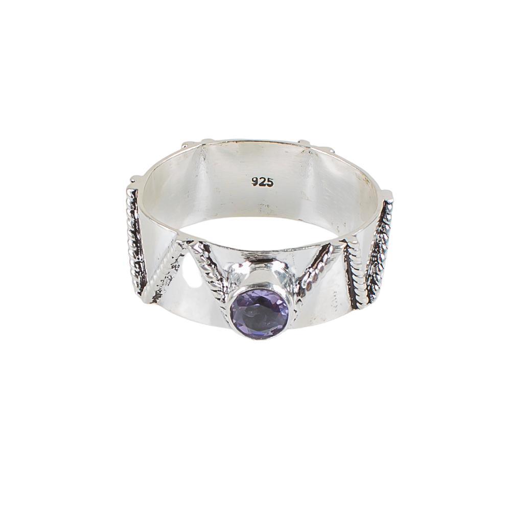 Iolite Gemstone 925 Sterling Silver Jewelry Handmade Fashionable Ring For Gift RR-15-6