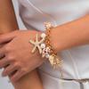 Boho Ocean Starfish Conch Tassel Pendant Choker Necklace Chain Bracelet Summer Beach Vacation Jewelry Set Gift