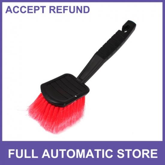 

7 Long Black Handle Soft Bristle Car Wash Brush Detailing Cleaning Scrub Red