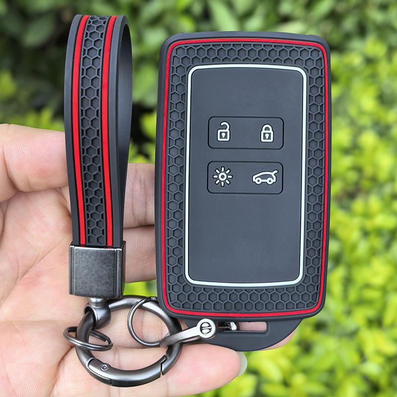 Silicone Key Case Remote Card For Renault Captur 2020 2021 Clio 5 Megane ARKANA Scenic Kadjar Zoe Espace Dacia Sandero Duster