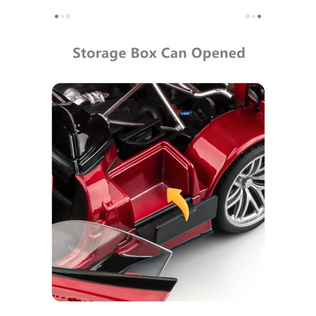 1/18 Pagani Huayra BC Alloy Sports Model Diecast Metal Racing Car Vehicles Model Simulation Sound Light Collection Kids Toy Gift