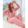Sweet & Cozy Coral Fleece Women’s Onesie Pajamas - Autumn/Winter European & American Heart Fluffy Style