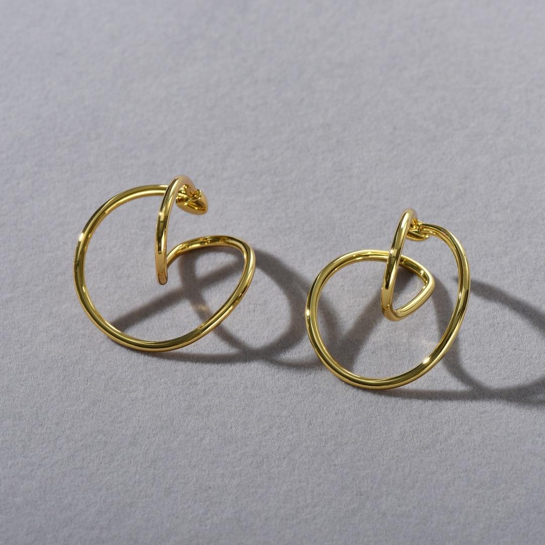 Геометрические клипсы для ушей, Минималистичный нишевый дизайн, Спиральные ретро-клипсы для ушей в холодном стиле, Серьги, Клипсы на хрящ уха.