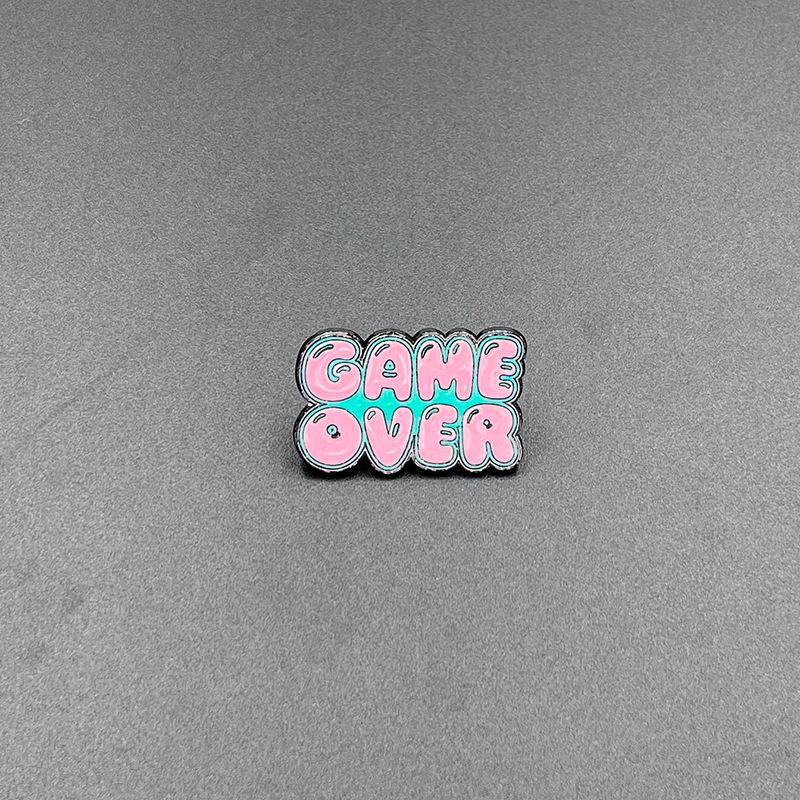 Motivational English Heart Alloy Enamel Brooch: Versatile Accessory for Clothing, Shoes, and Bags