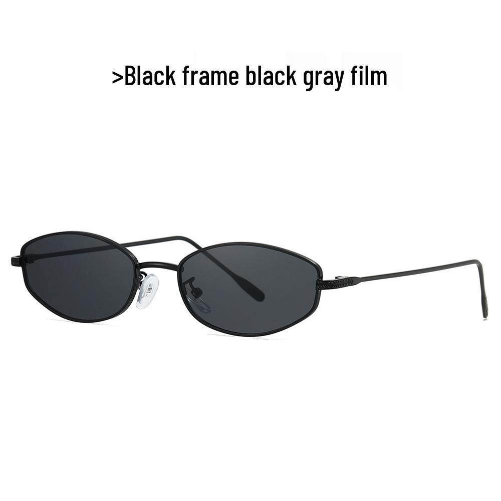 European-American Retro Metal Flat Lens Sunglasses 9627