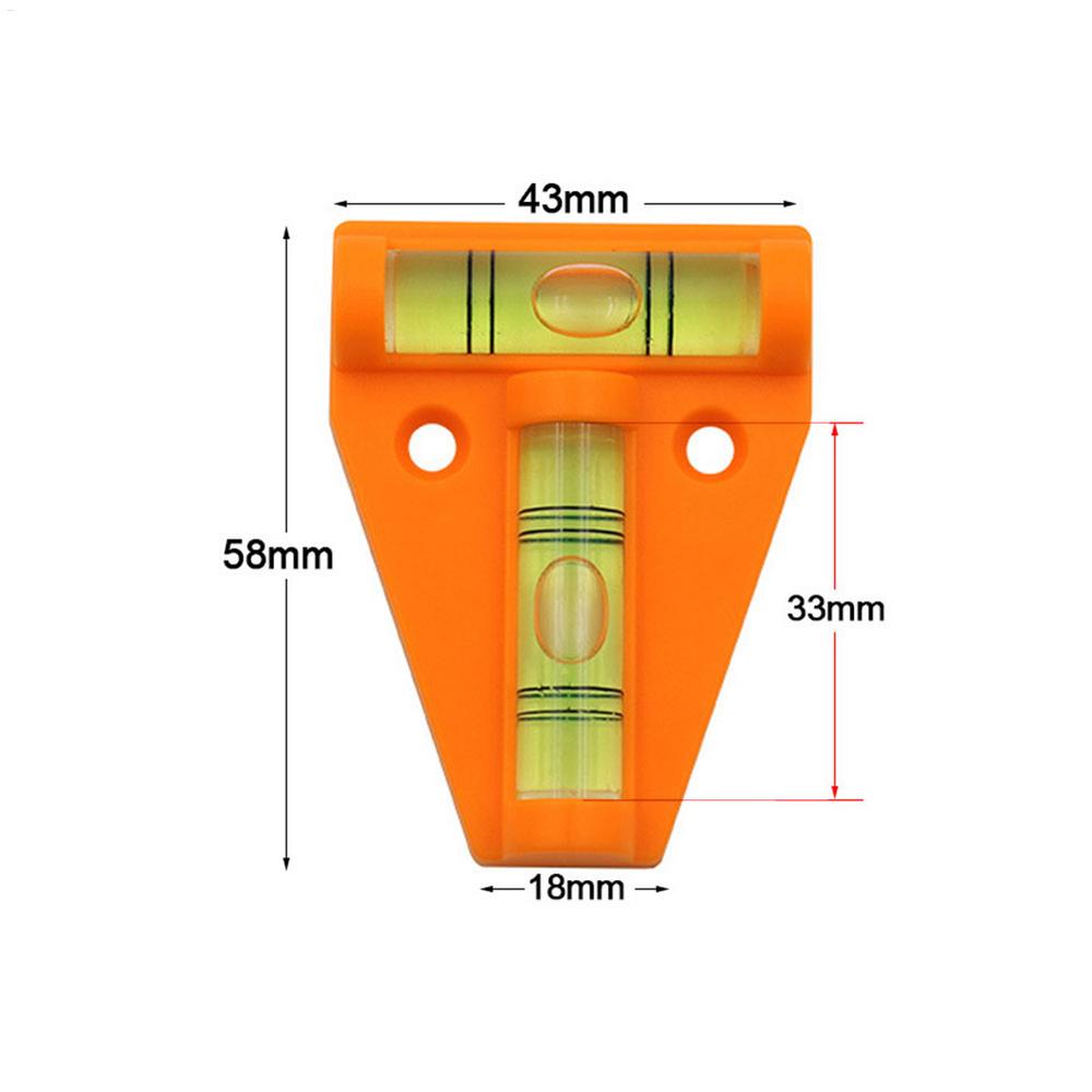 hot sale Mini T Type Spirit Level Measurement Instrument Triangular Level T-type calibrator Spirit Bubble Shell Measuring Tools оранжевый
