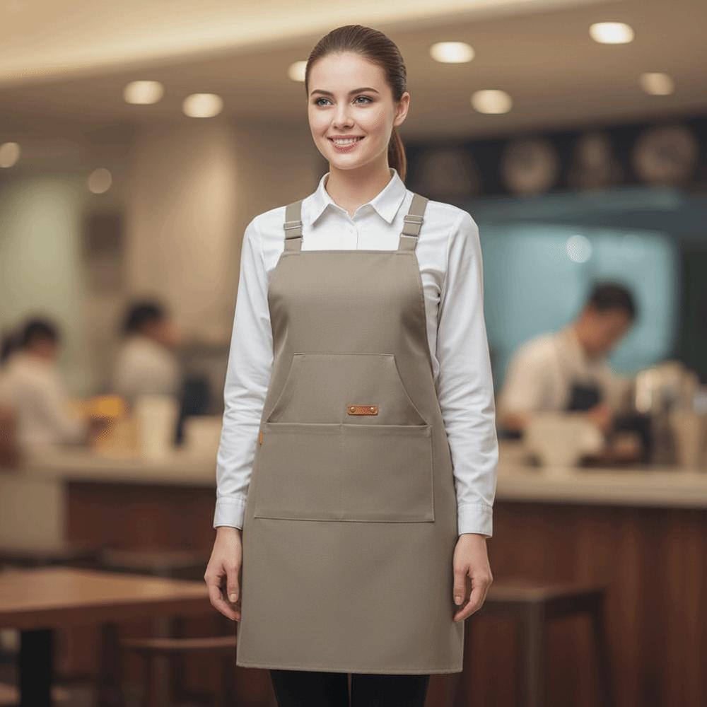 Oil-proof Waiter Sleeveless Apron Stain-proof Catering Work Clothes Kitchen Cooking Apron  BBQ