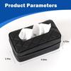 Tissue Holder, Standard Tissue Holder for Car Pu Leather Napkin Holder, Black
