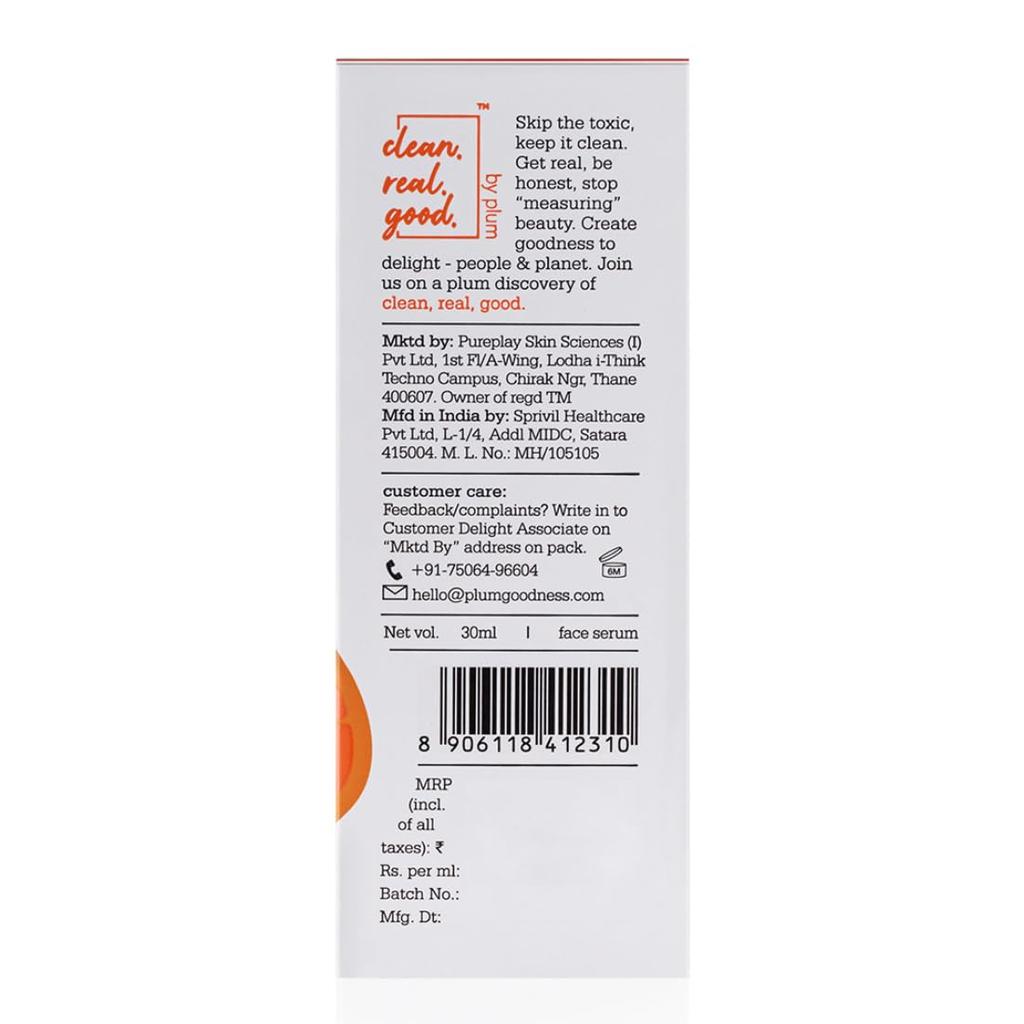 Plum 15% Vitamin C Serum for Glowing Skin | Face Serum for Oily, Dry & Combination Skin | 30ml