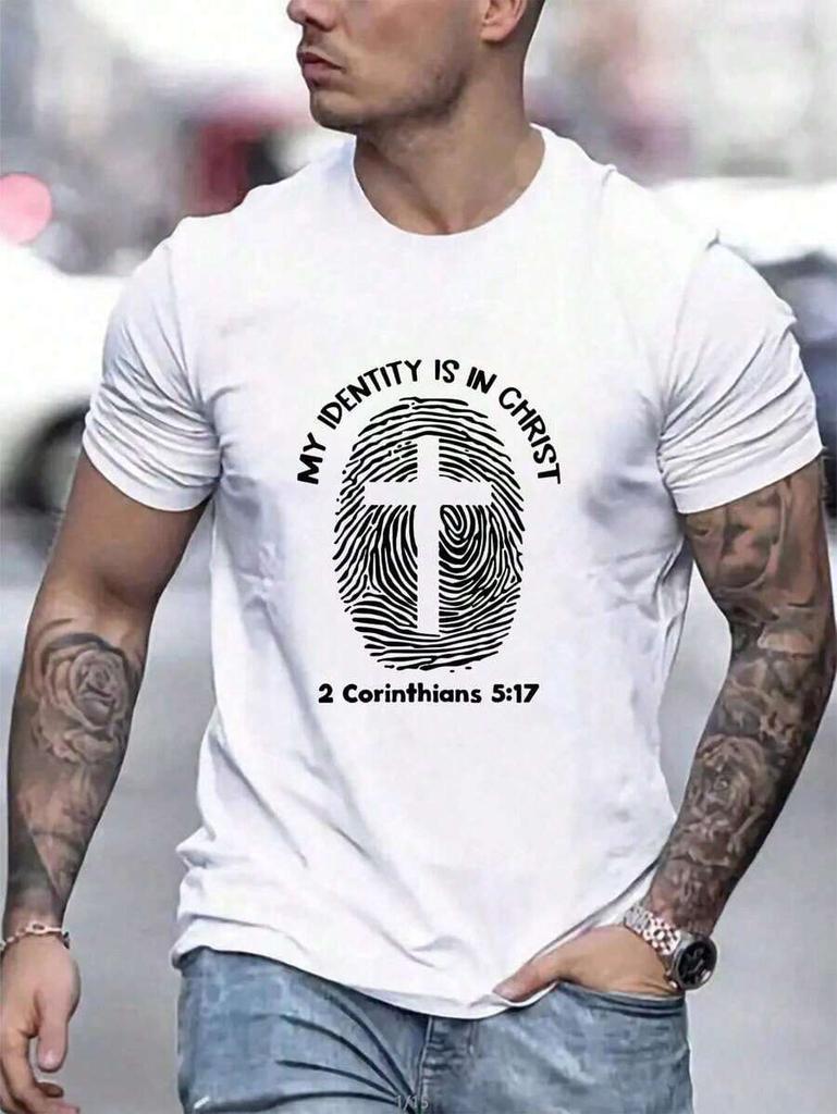 Unisex's Slogan And Pattern Short Sleeve Graphic T-Shirt Gifts Boyfriend And Husband