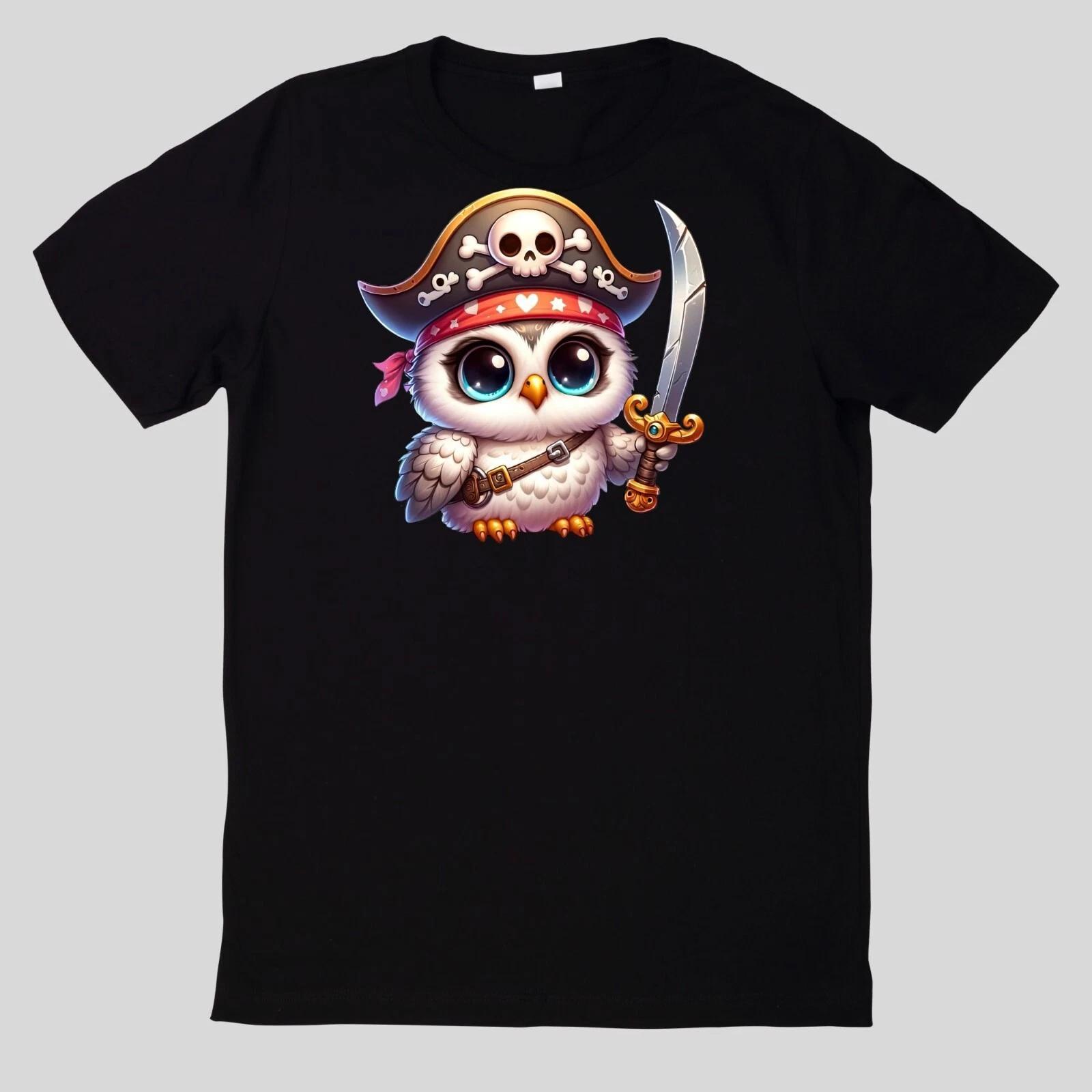 T-Shirt Niedliche Tierpiraten Baumwolle Fun Spaß Sprüche Lustig Cartoon XS
