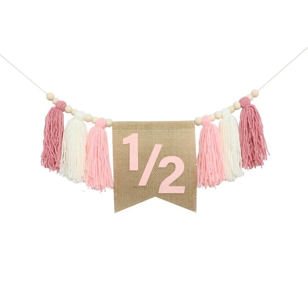 Boho 1. Geburtstag Hochstuhl Banner Garn Quaste Handgemachtes Geburtstagsbanner Leinenhut Holzperle Partydekoration Kinderparty