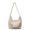 Large capacity woven straw bag women's summer 2025 new fashion shoulder seaside vacation beach bag