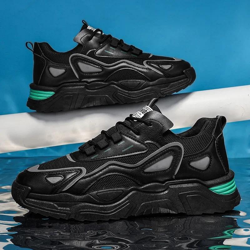 2024 Fashion And Comfortable Mesh Breathable Outsole Shoes Summer Hot Sale Mens Casual Shoes Thick Bottom Breathable Sneaker