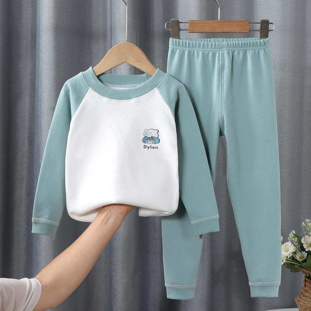 Winter Kids Thermal Underwear Set Cation Warm Cozy Soft Teenage Boys Girls Underwear Set Long Johns Solid Kids Thermal Clothing