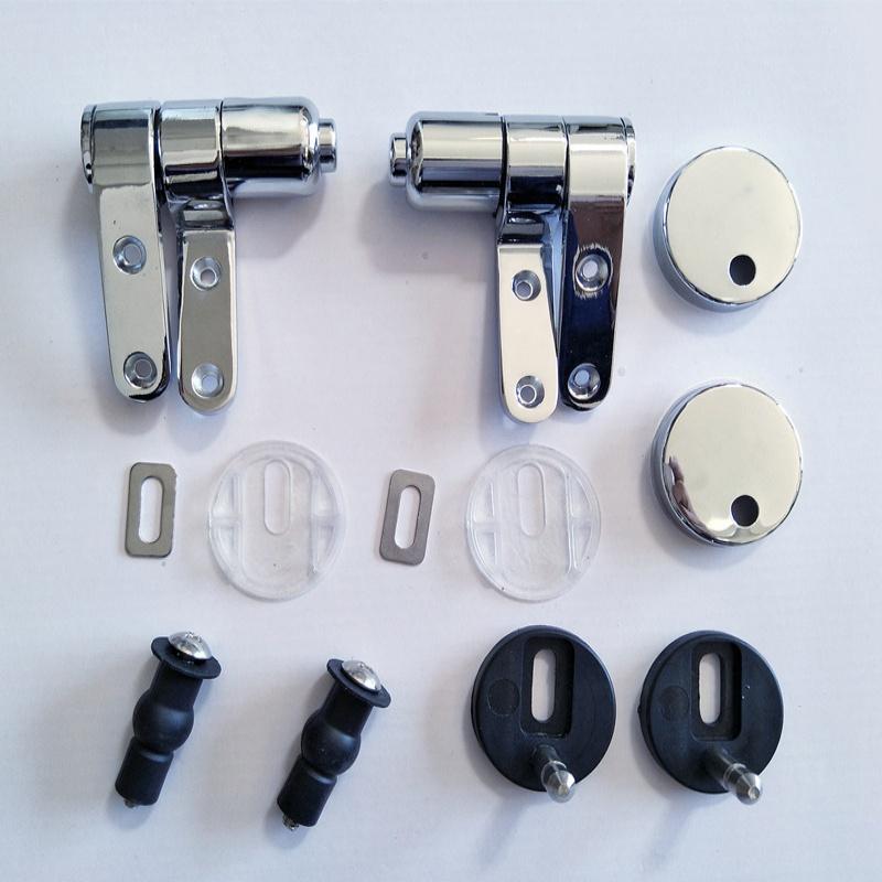 Toilet cover hinge, stainless steel slow lowering fixing bracket, hinge metal accessories, thickened screws