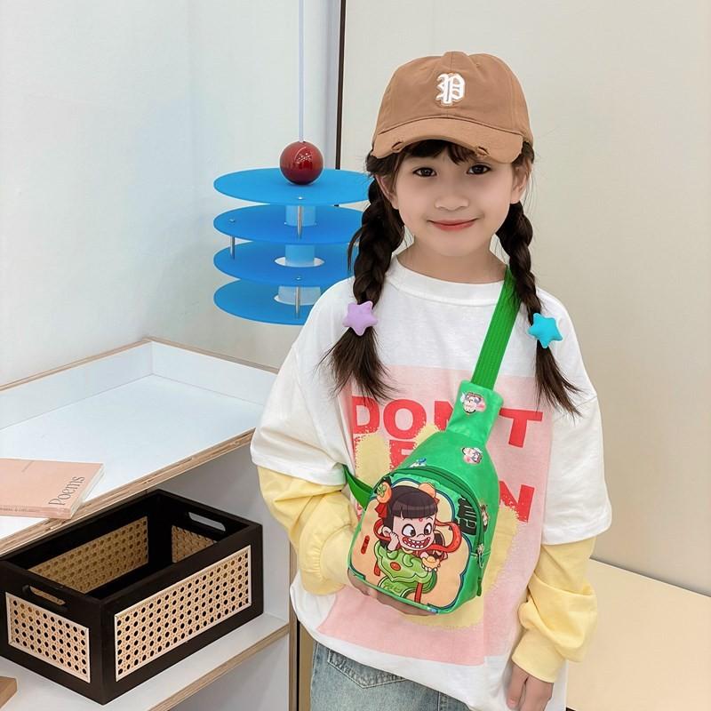 Ao Zha Ne Bing Print Children Single Shoulder Crossbody Chest Bag Fashion Gift