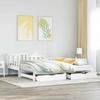 VidaXL Daybed with Trundle and Drawers Without Mattress White 80x200cm 3302220